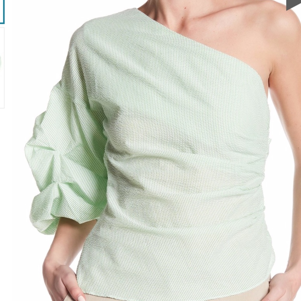 DO+BE Striped One Shoulder Blouse NWOT!